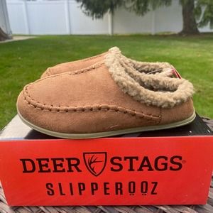 NWT/NIB Deer Stags Toddler Lil Nordic Indoor-Outdoor Slipper in Chestnut (13)